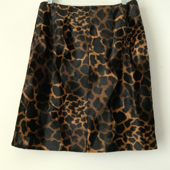 Harve Bernard Pencil Skirt Giraffe Print Brown Black 12 - Picture 5 of 11